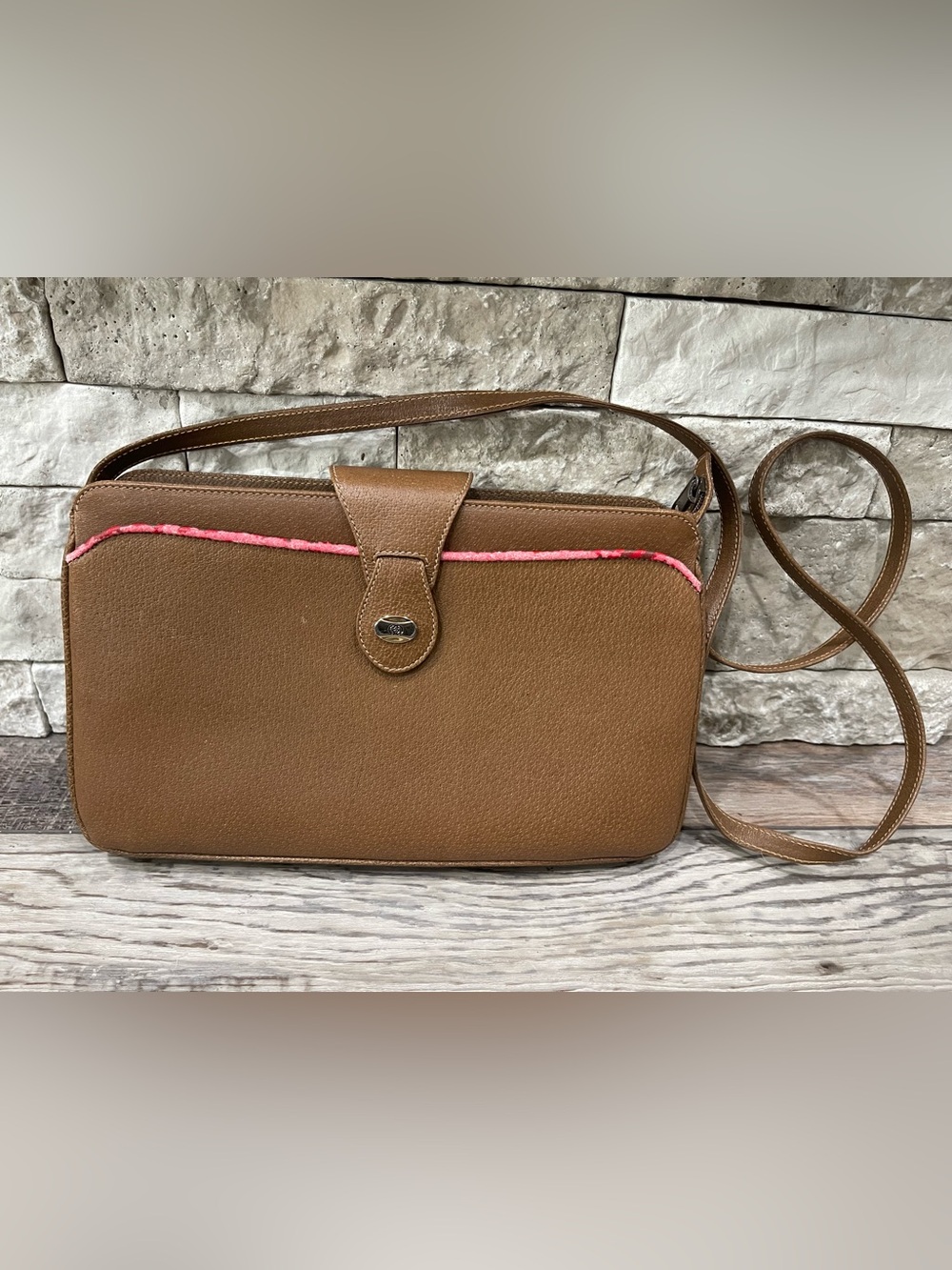 Vintage GUCCI Accessory Collection Shoulder Bag Brown Leather RARE Made In Italy